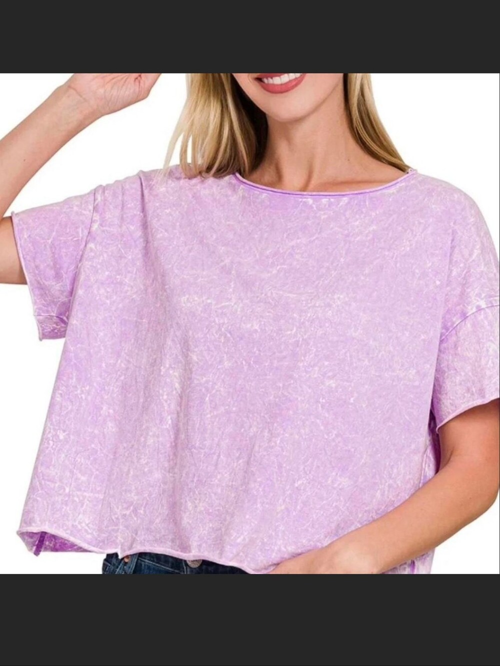 Zenana Cropped Drop Shoulder Boxy Tee